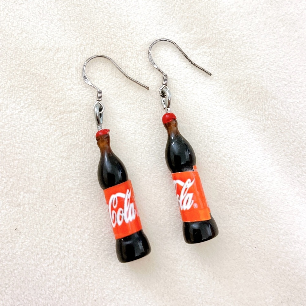 New Cute Coca-Cola bottle earrings 🥤✨